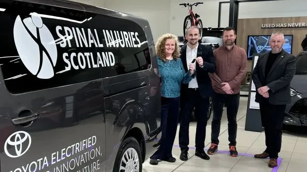 Vertu Toyota Hamilton supports Scotland spinal injury charity