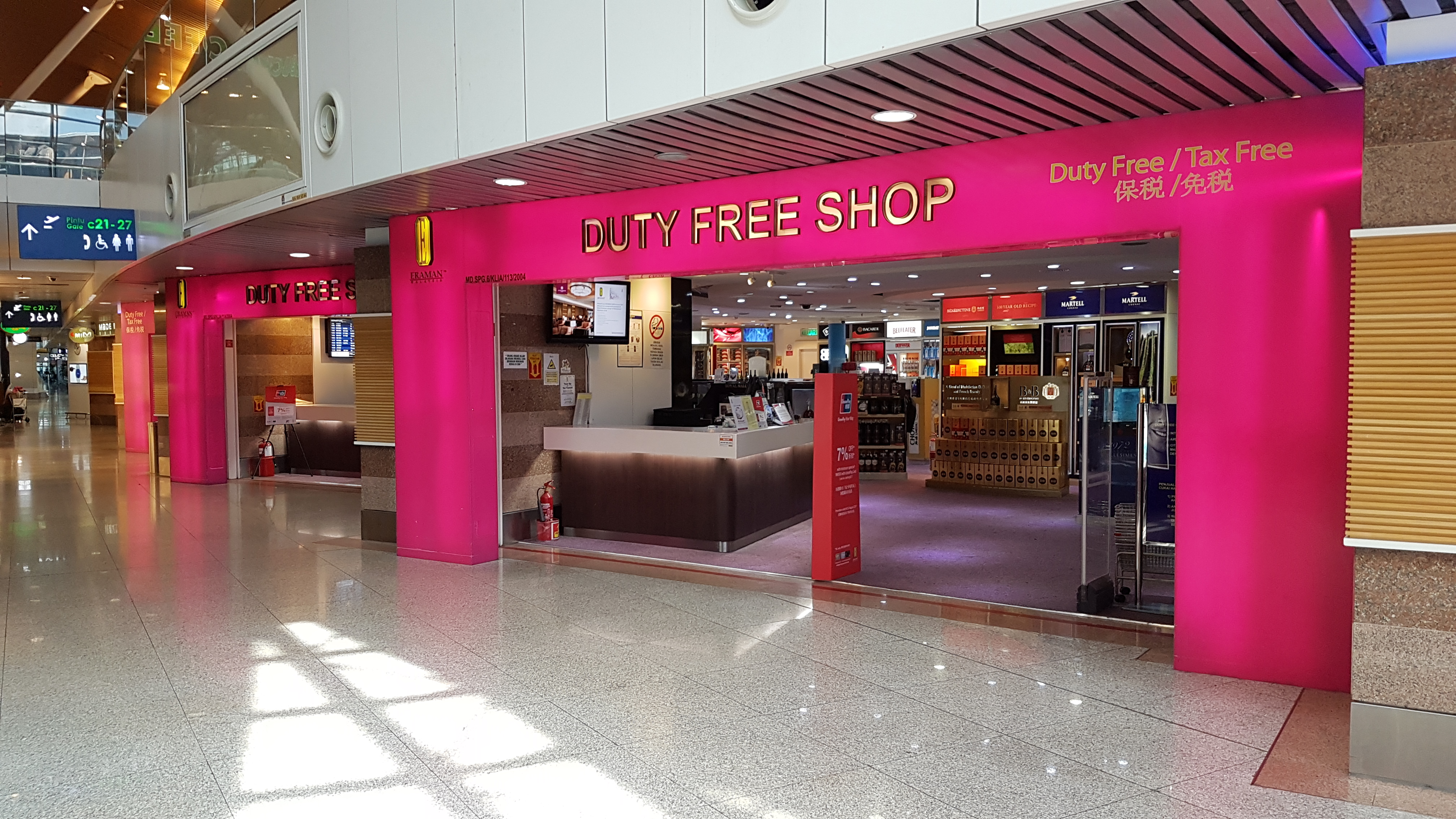 klia duty free shop