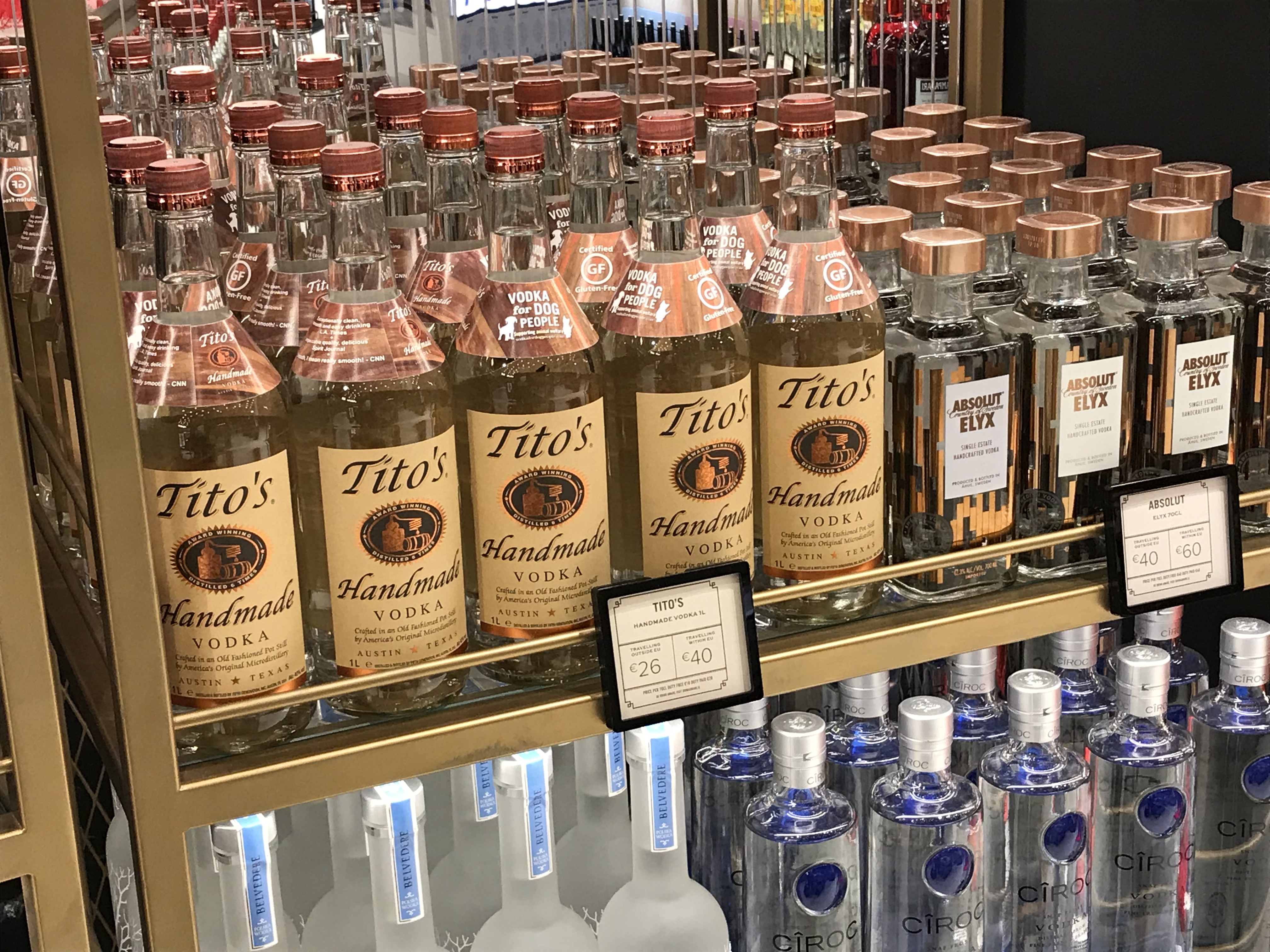 Tito's Handmade vodka debuts at Dublin and Cork airports