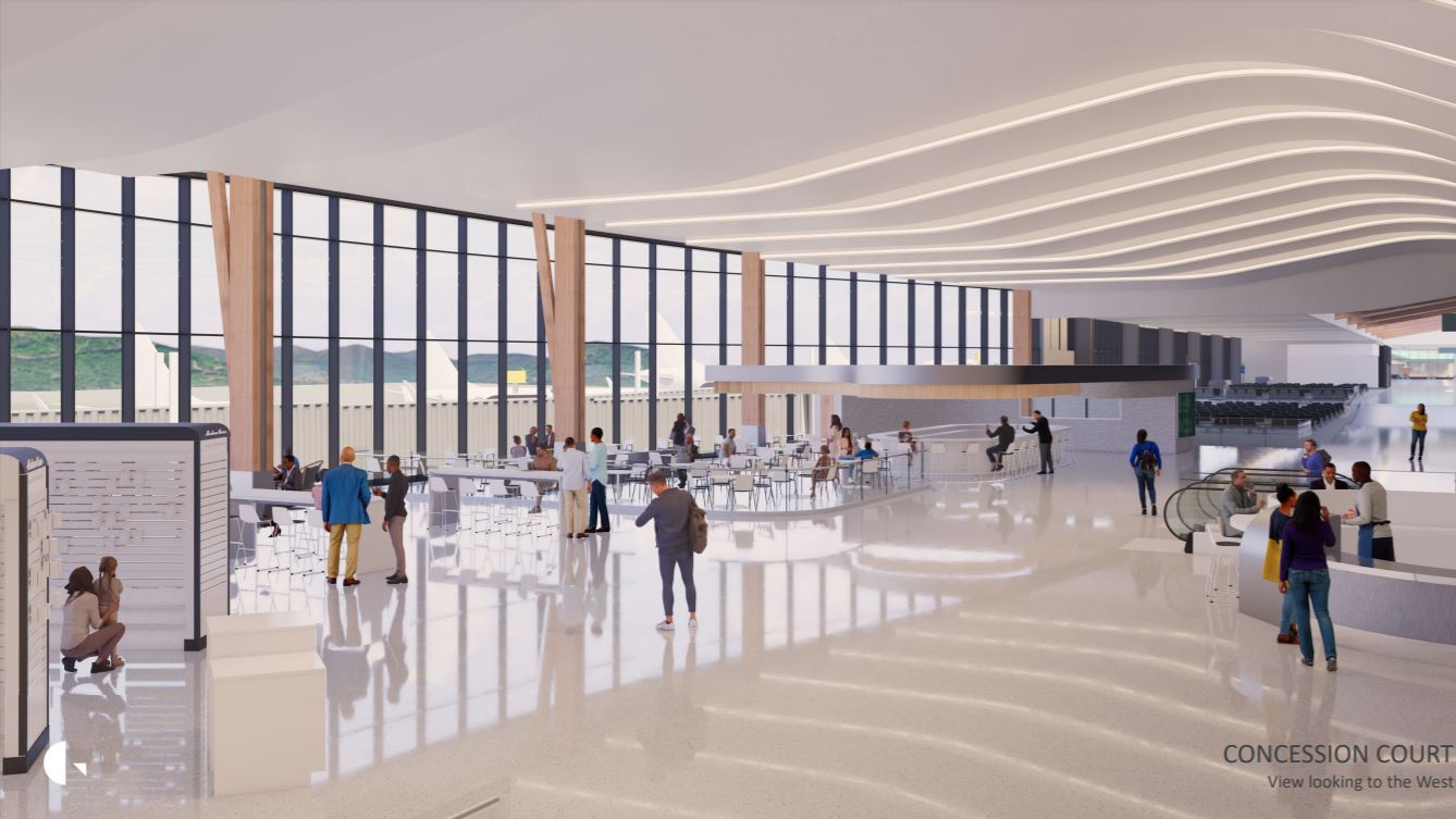 Asheville airport offers first look at new concessions layout