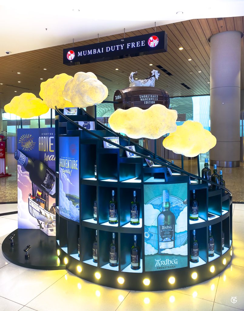mumbai airport duty free cigarettes Mumbai Duty Free showcases Ardbeg Smoketrails Manzanilla Edition whisky