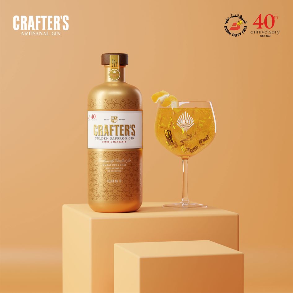 Crafter’s Golden Saffron Gin launches exclusively with Dubai Duty Free