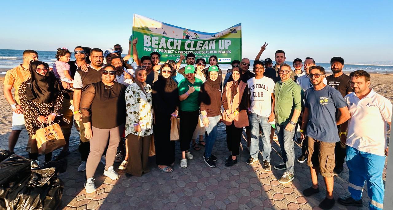 Muscat Duty Free and Travel Blue partner for Beach Cleanup Campaign