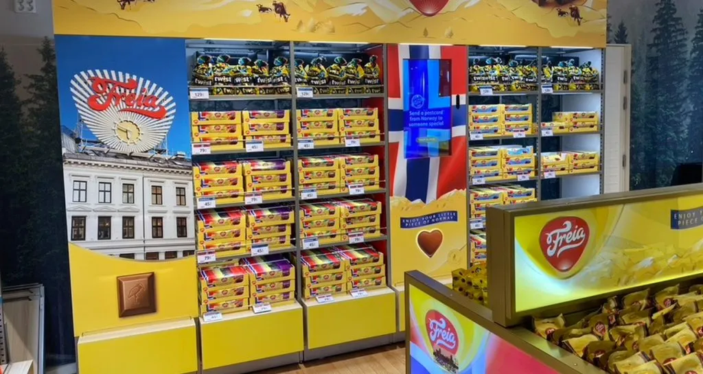 Mondelez WTR builds on Freia's heritage with Oslo Airport activation